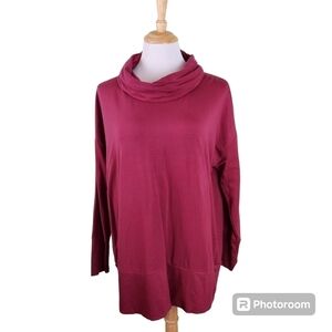 Garnet Hill Soft Cowl Neck Lightweight Tunic Sweater